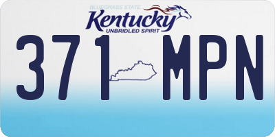 KY license plate 371MPN