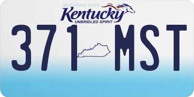 KY license plate 371MST