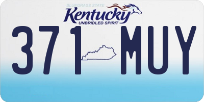 KY license plate 371MUY