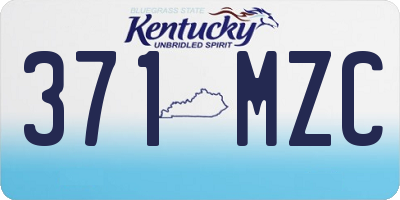 KY license plate 371MZC