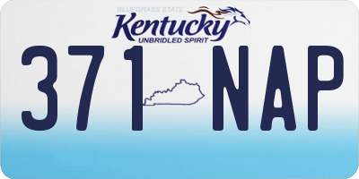 KY license plate 371NAP