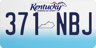 KY license plate 371NBJ