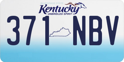 KY license plate 371NBV