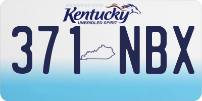 KY license plate 371NBX