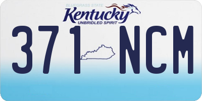 KY license plate 371NCM