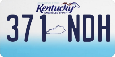KY license plate 371NDH