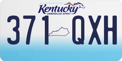 KY license plate 371QXH
