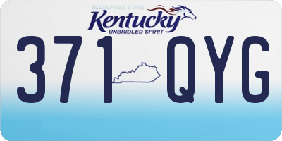 KY license plate 371QYG