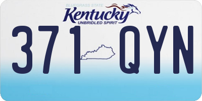 KY license plate 371QYN
