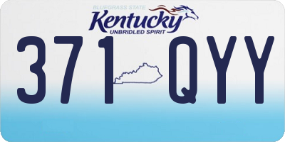KY license plate 371QYY