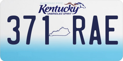 KY license plate 371RAE