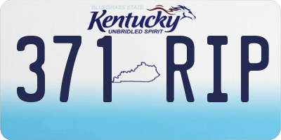 KY license plate 371RIP