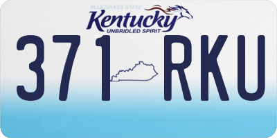 KY license plate 371RKU