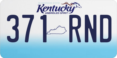 KY license plate 371RND