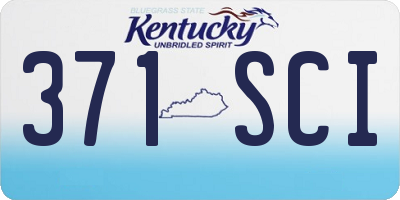KY license plate 371SCI
