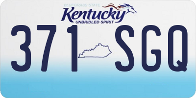 KY license plate 371SGQ
