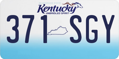 KY license plate 371SGY