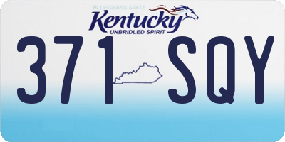 KY license plate 371SQY