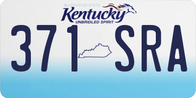 KY license plate 371SRA