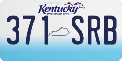 KY license plate 371SRB