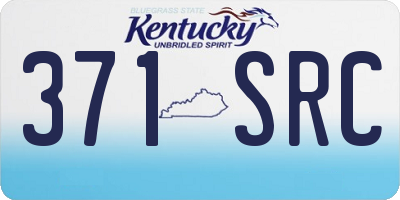 KY license plate 371SRC