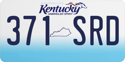 KY license plate 371SRD