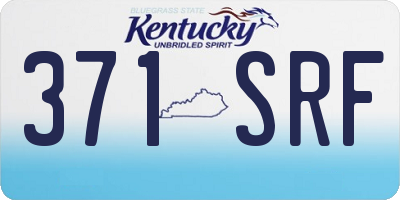 KY license plate 371SRF