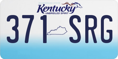 KY license plate 371SRG