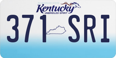 KY license plate 371SRI