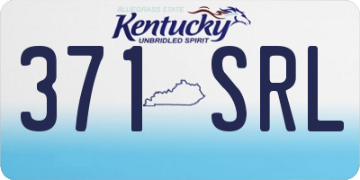 KY license plate 371SRL