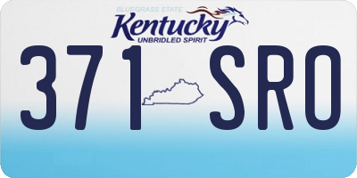 KY license plate 371SRO