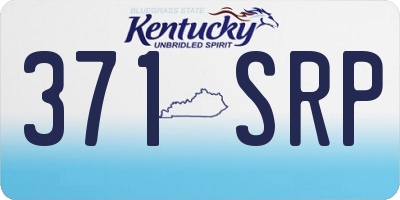 KY license plate 371SRP