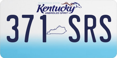 KY license plate 371SRS