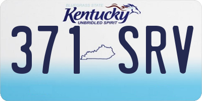 KY license plate 371SRV