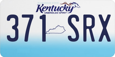 KY license plate 371SRX