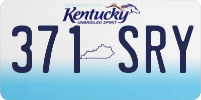 KY license plate 371SRY