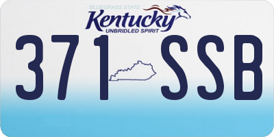 KY license plate 371SSB