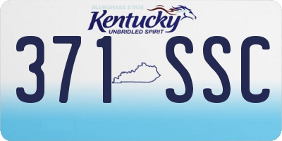 KY license plate 371SSC