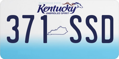 KY license plate 371SSD
