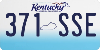 KY license plate 371SSE