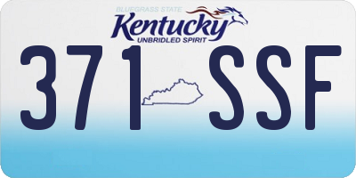 KY license plate 371SSF