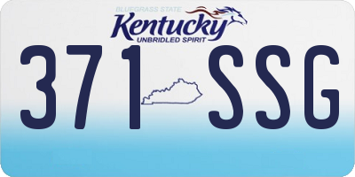 KY license plate 371SSG