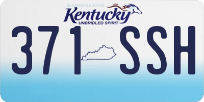 KY license plate 371SSH