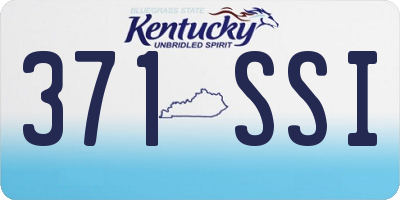 KY license plate 371SSI