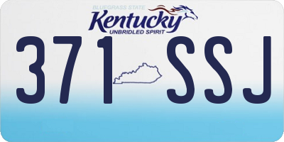 KY license plate 371SSJ