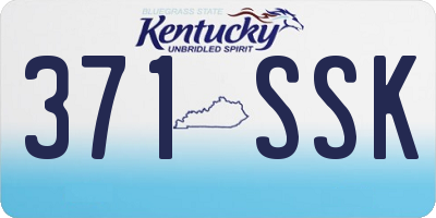KY license plate 371SSK