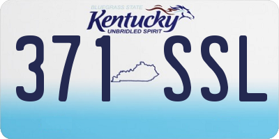 KY license plate 371SSL