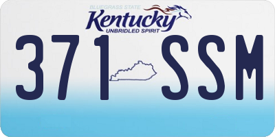 KY license plate 371SSM