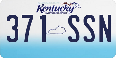 KY license plate 371SSN
