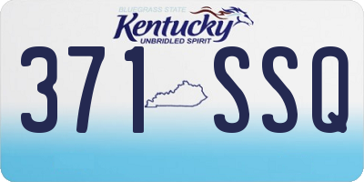 KY license plate 371SSQ